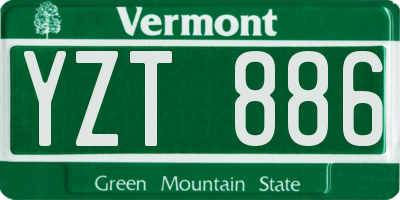 VT license plate YZT886