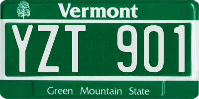 VT license plate YZT901