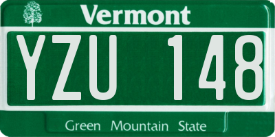 VT license plate YZU148