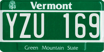VT license plate YZU169