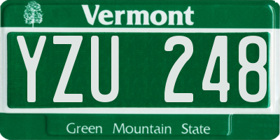 VT license plate YZU248