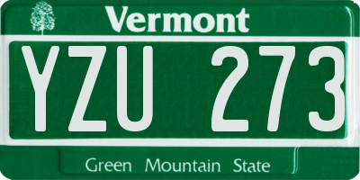 VT license plate YZU273