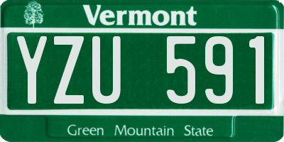VT license plate YZU591