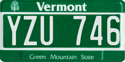 VT license plate YZU746