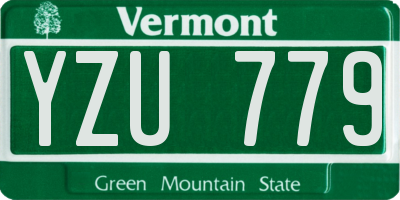 VT license plate YZU779