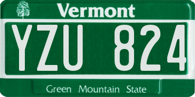 VT license plate YZU824