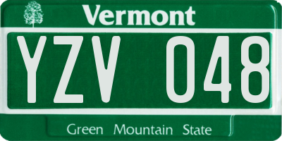 VT license plate YZV048