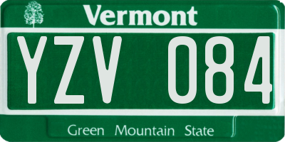 VT license plate YZV084