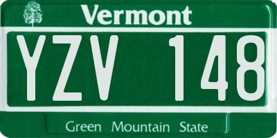 VT license plate YZV148