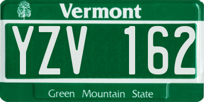 VT license plate YZV162