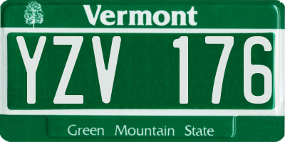 VT license plate YZV176
