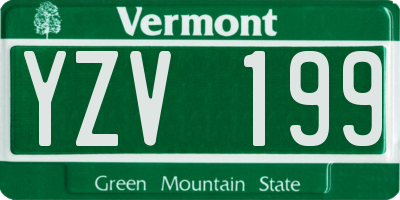 VT license plate YZV199