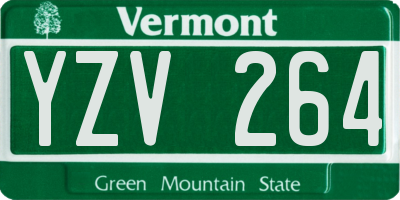 VT license plate YZV264