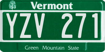 VT license plate YZV271