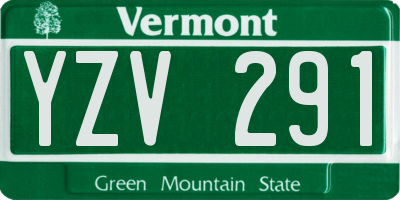 VT license plate YZV291