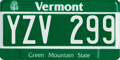 VT license plate YZV299