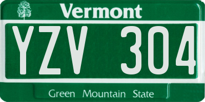 VT license plate YZV304