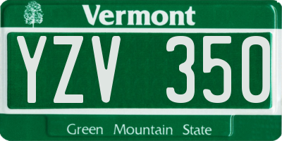 VT license plate YZV350
