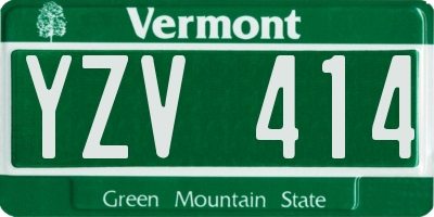 VT license plate YZV414