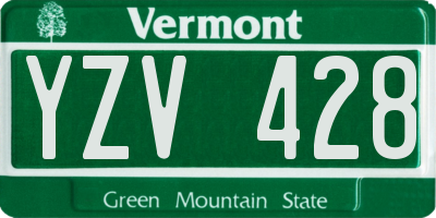 VT license plate YZV428