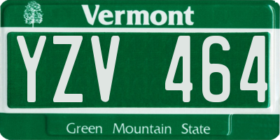 VT license plate YZV464