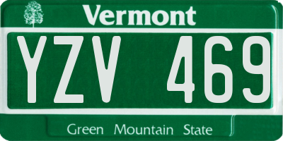 VT license plate YZV469
