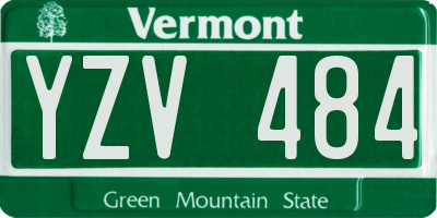 VT license plate YZV484