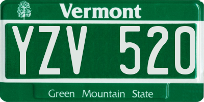 VT license plate YZV520