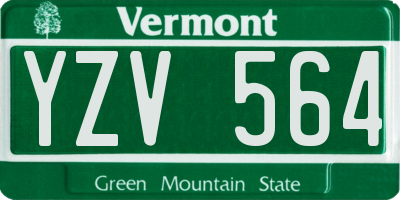 VT license plate YZV564