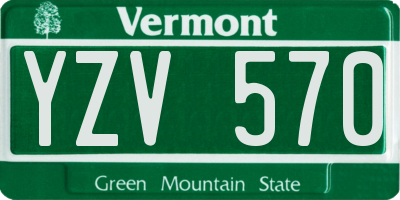 VT license plate YZV570