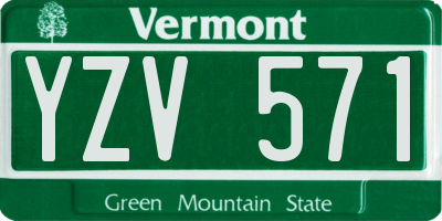 VT license plate YZV571
