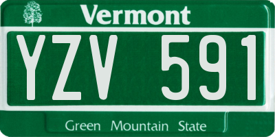 VT license plate YZV591