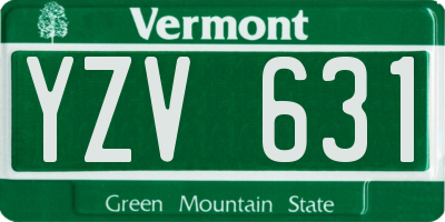 VT license plate YZV631