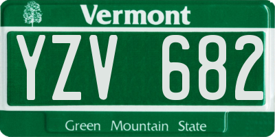 VT license plate YZV682