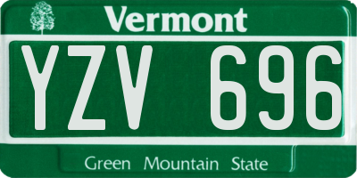 VT license plate YZV696