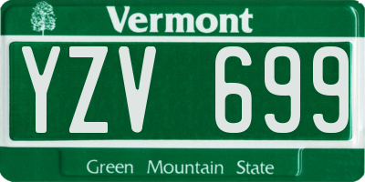 VT license plate YZV699