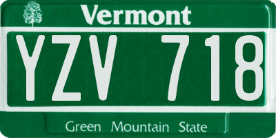 VT license plate YZV718