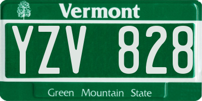 VT license plate YZV828