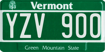 VT license plate YZV900