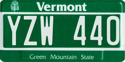 VT license plate YZW440
