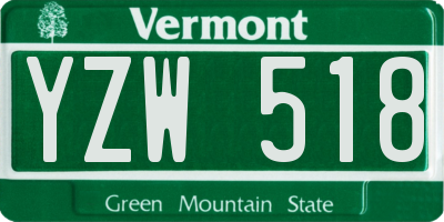 VT license plate YZW518
