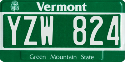 VT license plate YZW824