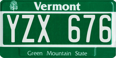 VT license plate YZX676