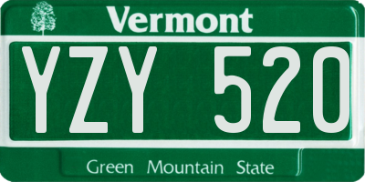 VT license plate YZY520