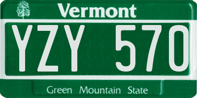 VT license plate YZY570
