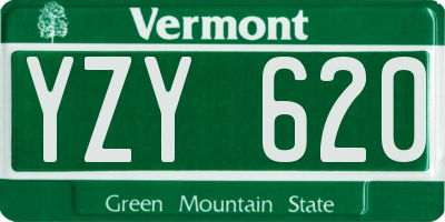 VT license plate YZY620