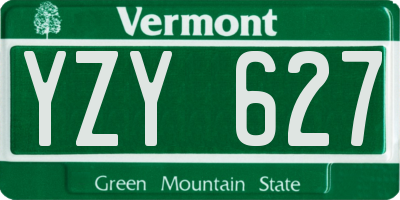 VT license plate YZY627