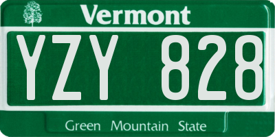 VT license plate YZY828