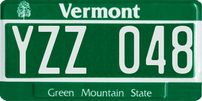 VT license plate YZZ048