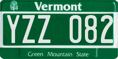 VT license plate YZZ082